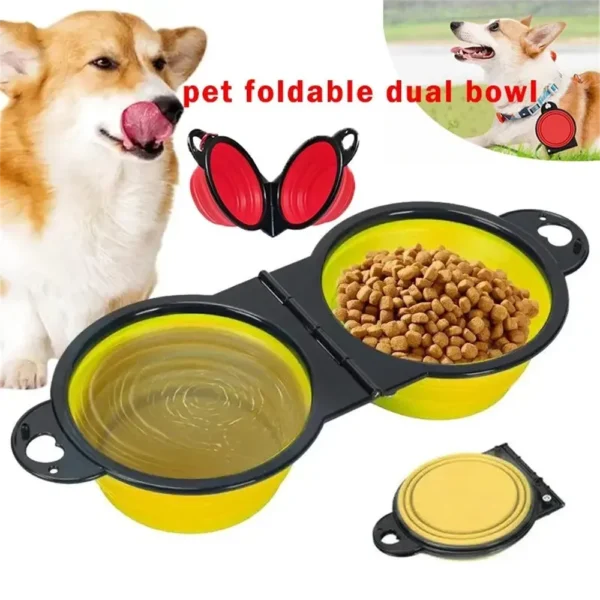 Collapsible Double Pet Travel Bowls