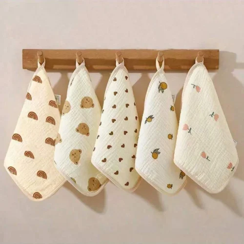 5Pcs Baby Towels, Ultra-Soft and Comfortable Newborn Washcloths, Multifunctional and Versatile, Washable Repeatedly, Soft and Skin-Friendly, Suitable for Baby Use, Perfect as a Gift