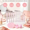 Se2595479ba27419ea99477e9e6a9b98aw.webp Makeup Brush Set - Soft Synthetic Hair Brushes for Beauty Tools - Foundation Brush, Blush Brush, Eye Shadow Brush, Powder Puff