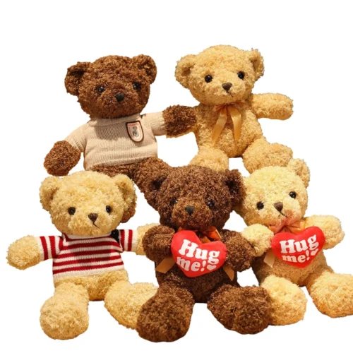 Se37286e8d7264f6eb74a69521c329ebc1.webp Cute Teddy Bear Plush Toy Stuffed Animal Bear with Weater/Heart Soft Doll Kids Toys Birthday Gift