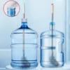 Household Bucket Washing Brush With Stainless Steel Rod Plastic Water Dispenser Water Bucket Cleaning Brush Cleaner Gadgets