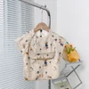 Cute Baby Bibs Toddler Baberos Bavoir Waterproof Short Sleeve Apron Cartoon Animals Children Feeding Smock Bib Baby Stuff 0-6Y