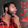 Se8ff297d5e344cb396dbc2f12bdffacaD.webp Beard Styling Tools Set with Four Shaping Guides for Grooming Shaving And Defining Hairlines Goatees And Collars