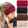 Secbd53c4aa6b4524984ec866e1e6342ae.webp Head Band Women Hair Accessories Solid Wide Headband Bowknot Turbans Wash Face Make-up Hair Band Sports Running Yoga Headbands