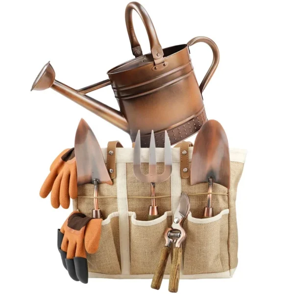 Sed34833103984738ba507d4e60b7e23c3.webp Garden Tool Set Include Rake, Cultivator, Pruning Shear, Weeder, Trowel, Transplanter, Gloves,bag,watering Can