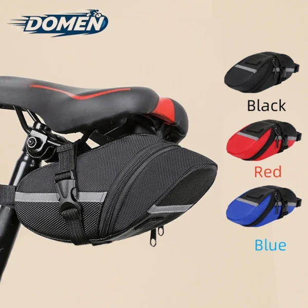 DOMEN Bicycle WaterProof Saddle Bag Bicycle  Reflective Tail Bag MTB Bike Universal Rear Bag Outdoor Bicycle Accessories