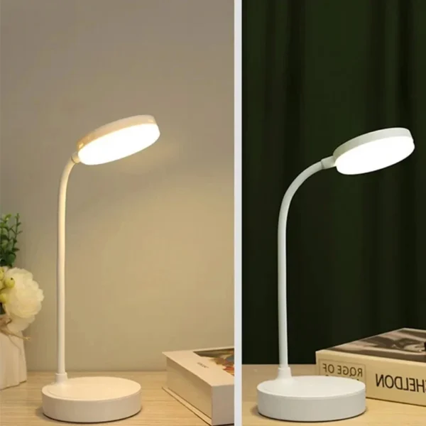 Desk Lamp USB Plug Rechargeable Table Lamp Bed Reading Book Night Light LED 3 Modes Dimming Eye Protection Light Bedside Lamp