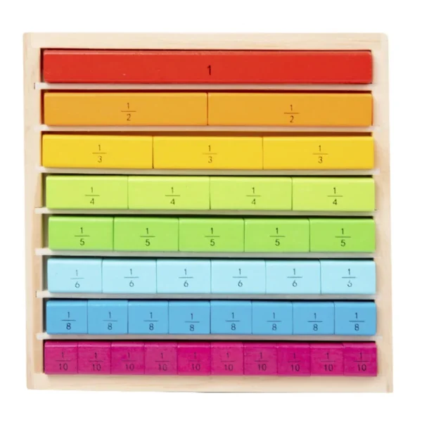 Wooden Montessori Teaching Aids Math Toys Color Fraction Sticks Kindergarten Early Education Learning Educational Toys For Kids