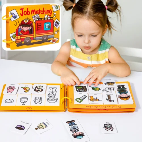 Sf3129a36bac8438b8a4cca6776ec4ebcV.webp Montessori Educational Toys Toddler DIY Busy Book Job Matching Game Jobs Cognition Fine Motor Skill Activities Early Learning