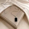 Necklaces Exquisite Minimalist Square Pendant Choker Chains Fashion Necklace For Women Jewelry Party Gifts Подвеска На Шею