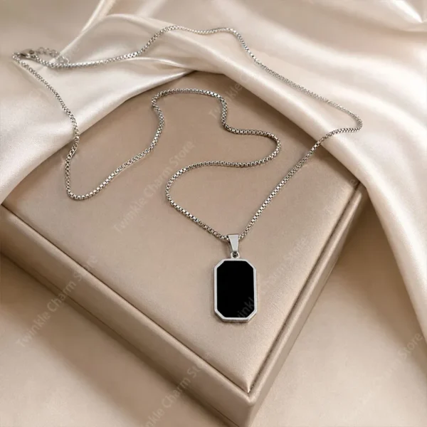 Necklaces Exquisite Minimalist Square Pendant Choker Chains Fashion Necklace For Women Jewelry Party Gifts Подвеска На Шею