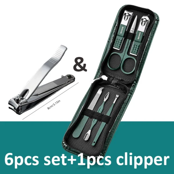 Sf7e8ee268f884b7f84cdb5309e8ec07dw.webp 6-9 Pcs Manicure Set With Leather Case Professional Foot And Face Care Tool Kits Stainless Steel Nail Clipper Sets Gift