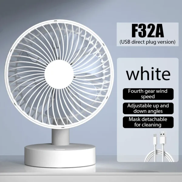 USB Small Electric Fan Home Dormitory Office Desktop High Wind Fan Portable Cooling Fan Table Air Circulators Fans Air Cooler