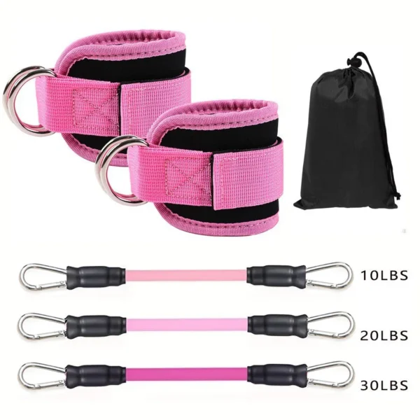Sfafa8e684ee3473e9b009412b9ce588fx.webp Ankle Straps Resistance Bands Set Fitness Workout Exercise Equipment Ankle Weight Yoga Elastic Fitness Band For Gym Man Woman