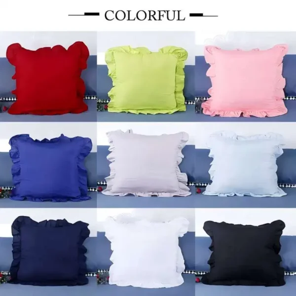 1-Pack  Pillowcases with Ruffles (No Pillow Core ) , Farmhouse French Shabby Romantic Chic Pillow Cover for Bedding