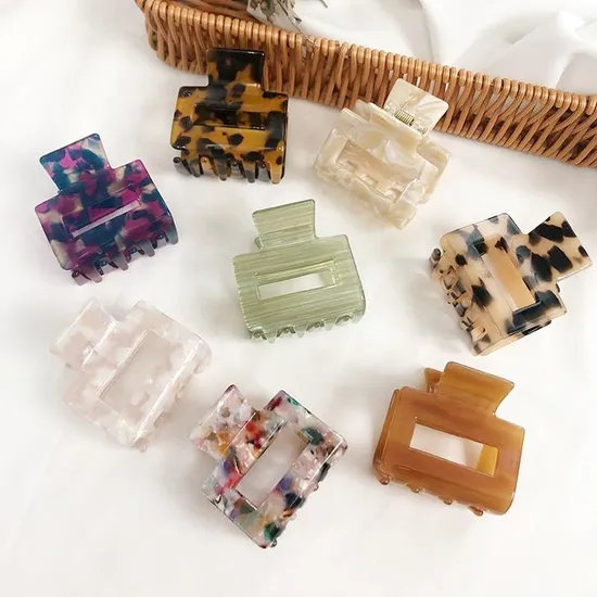 Multicolor Mini Acetate Hair Claw Clip