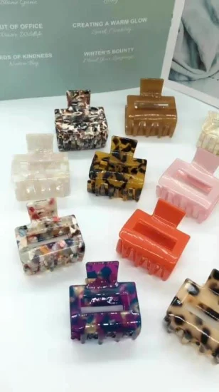 Multicolor Mini Acetate Hair Claw Clip